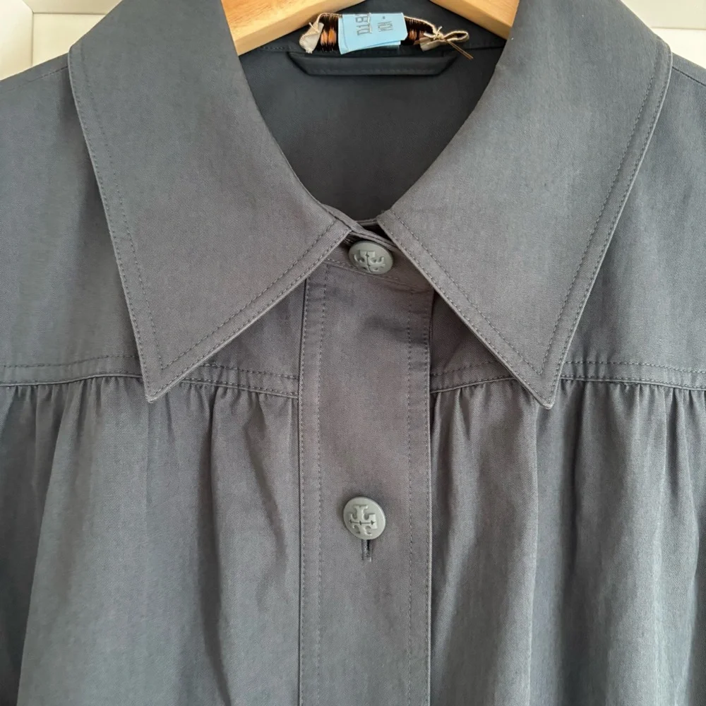 Tory Burch Blue Cotton Artist Dress 8 - Picture 4 of 9